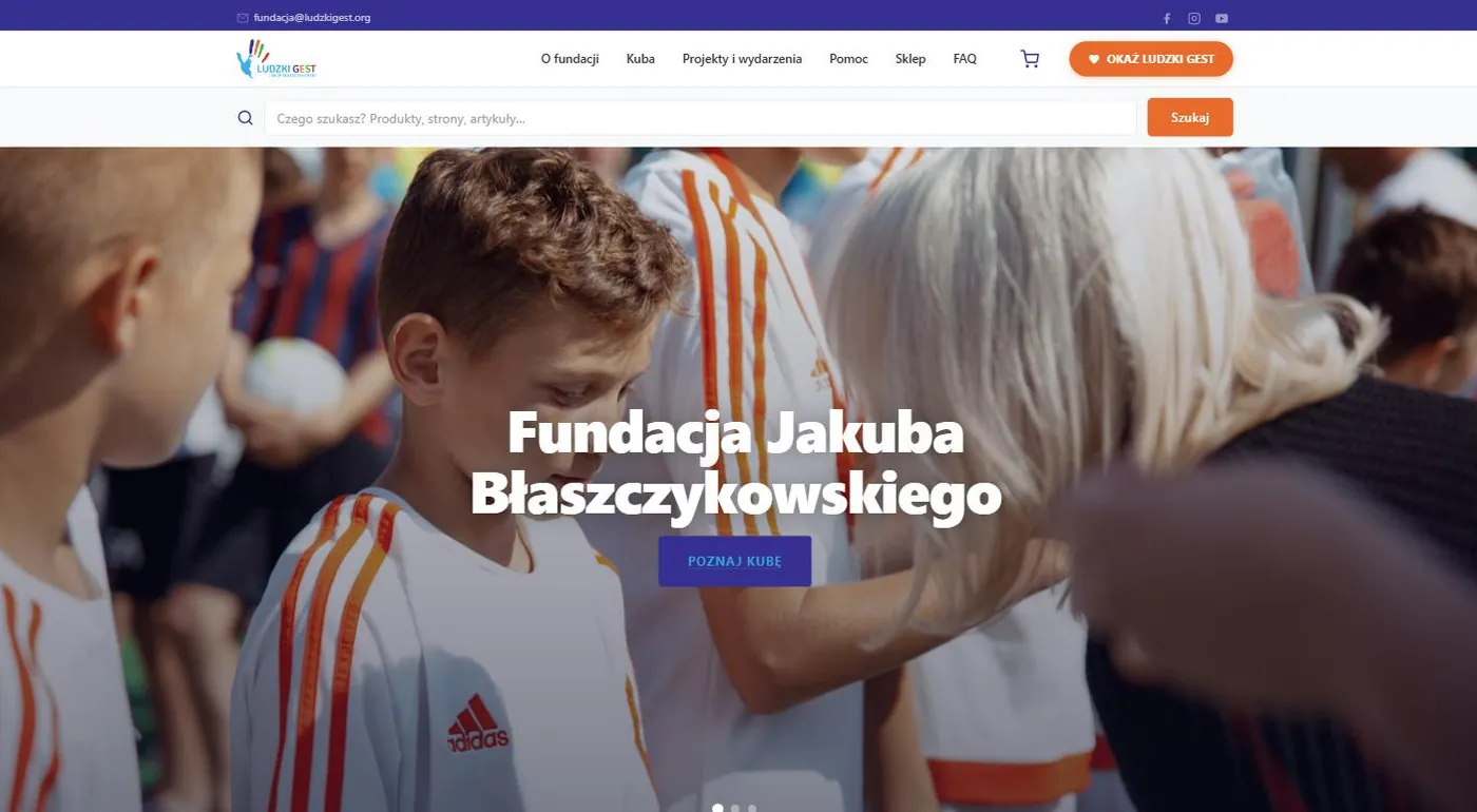 Zrzut ekranu strony: Ludzki Gest